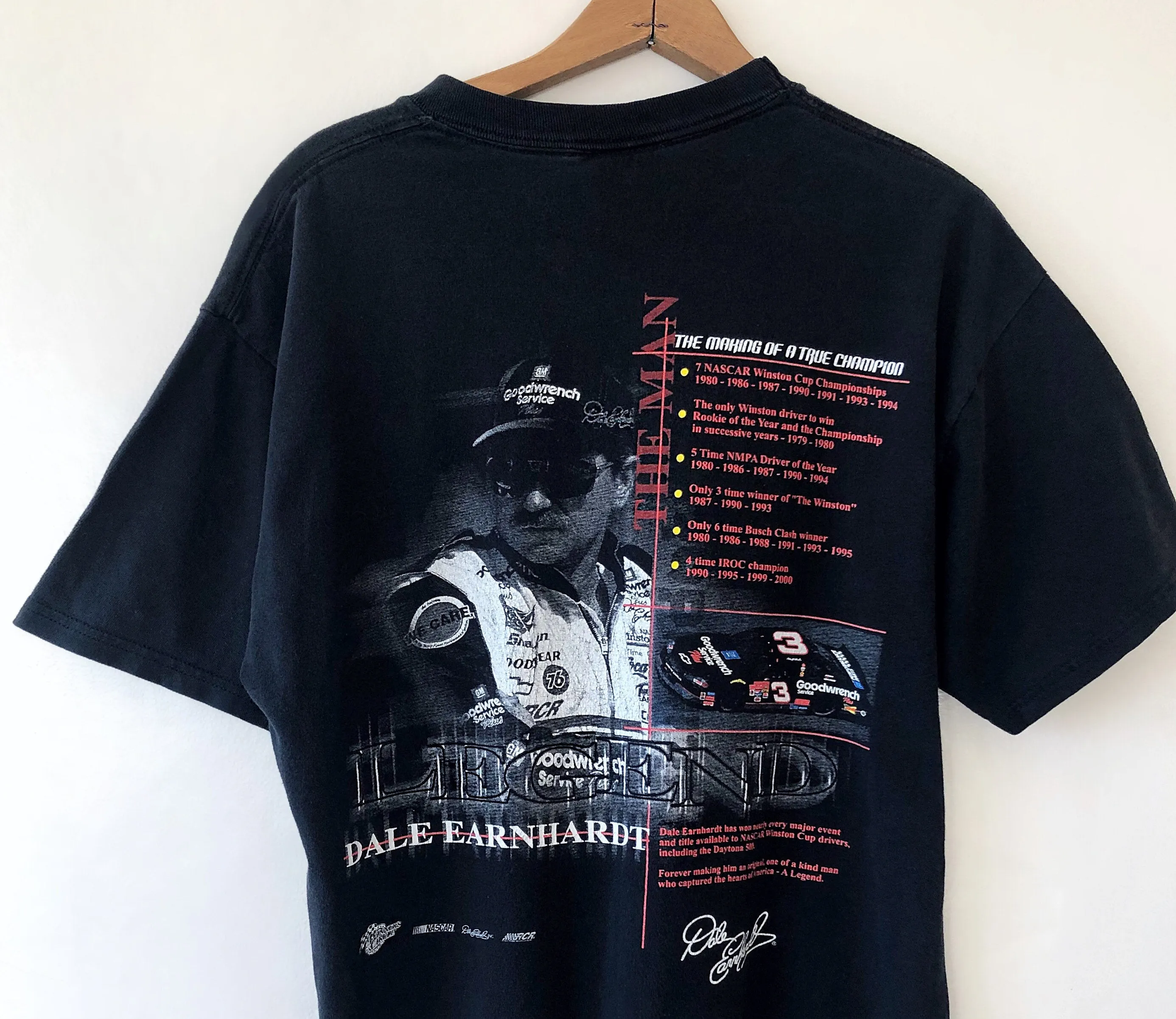 00's Dale Earnhardt Nascar Legend Career Making of a True Champion T-Shirt by Winner Circle