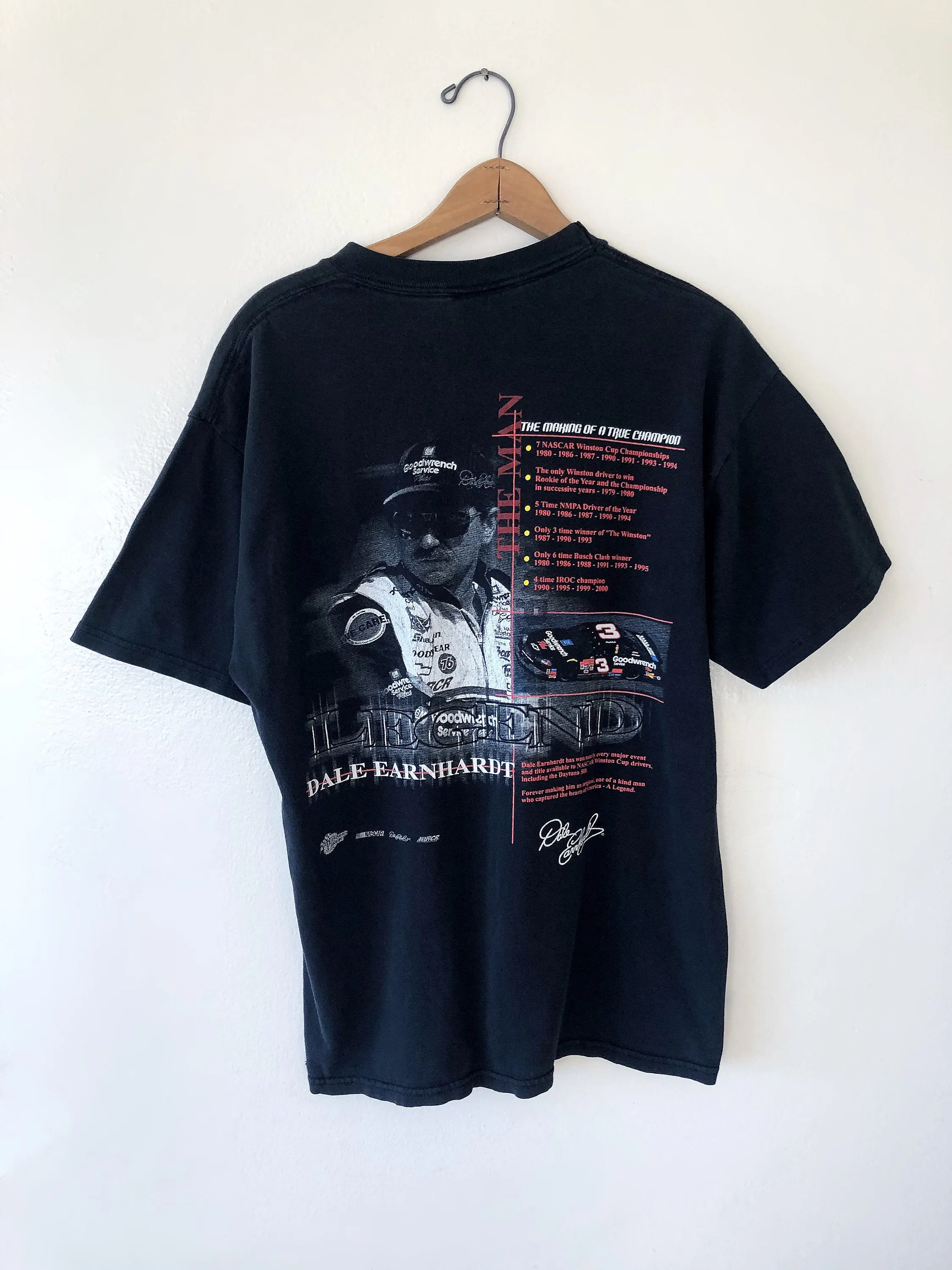 00's Dale Earnhardt Nascar Legend Career Making of a True Champion T-Shirt by Winner Circle