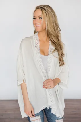 A Delicate Romance Ivory Kimono