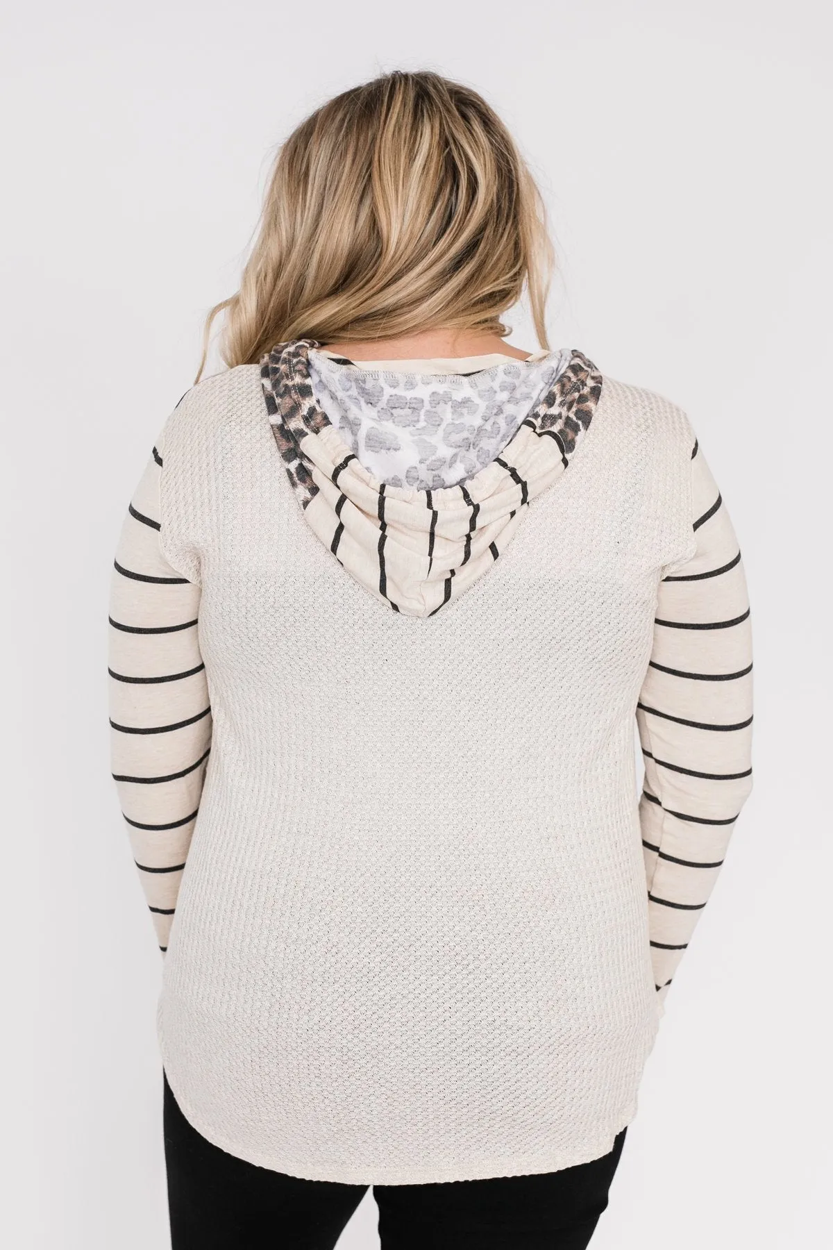 A New Adventure Leopard Hoodie- Neutral Tones