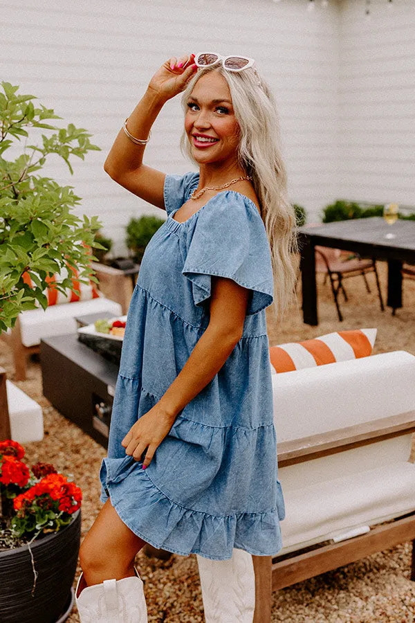 Adorable Days Chambray Mini Dress