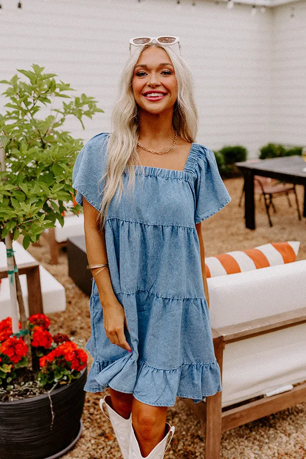 Adorable Days Chambray Mini Dress