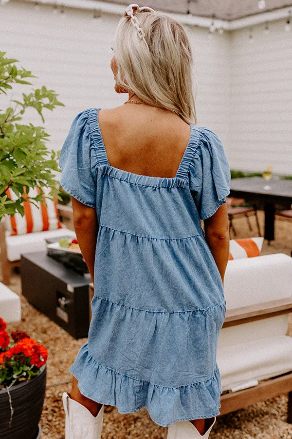 Adorable Days Chambray Mini Dress