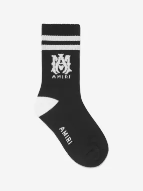 Amiri Kids Logo Tube Socks in Black
