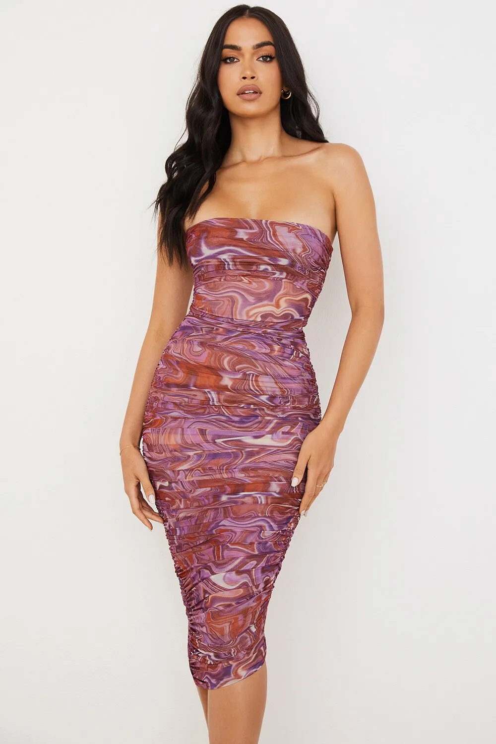 Anita Strapless Midi Cocktail Dress