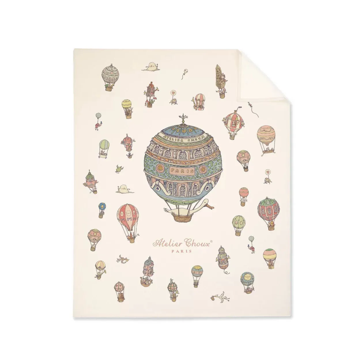 Atelier Choux Cashmere Blanket Hot Air Balloons