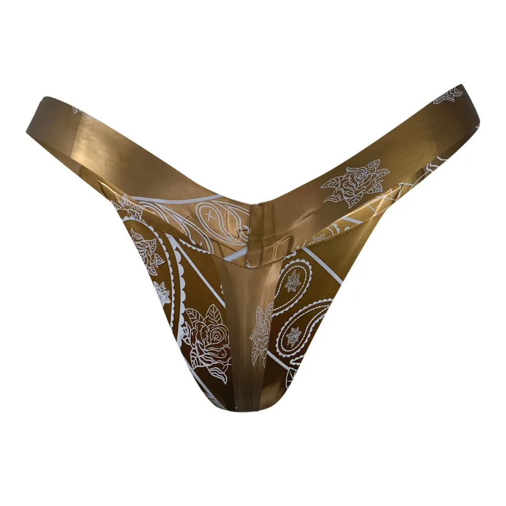 Bandana Print High Cut Thong READY TO SHIP