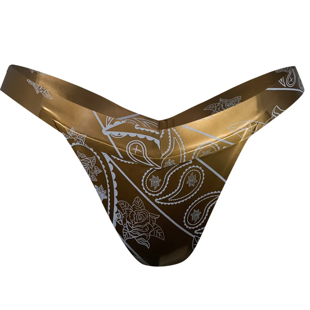 Bandana Print High Cut Thong READY TO SHIP