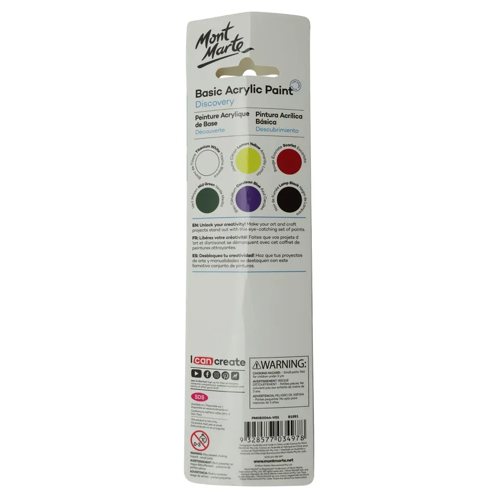 Basic Acrylic Paint Discovery 6pc x 3.6ml (0.12 US fl.oz)
