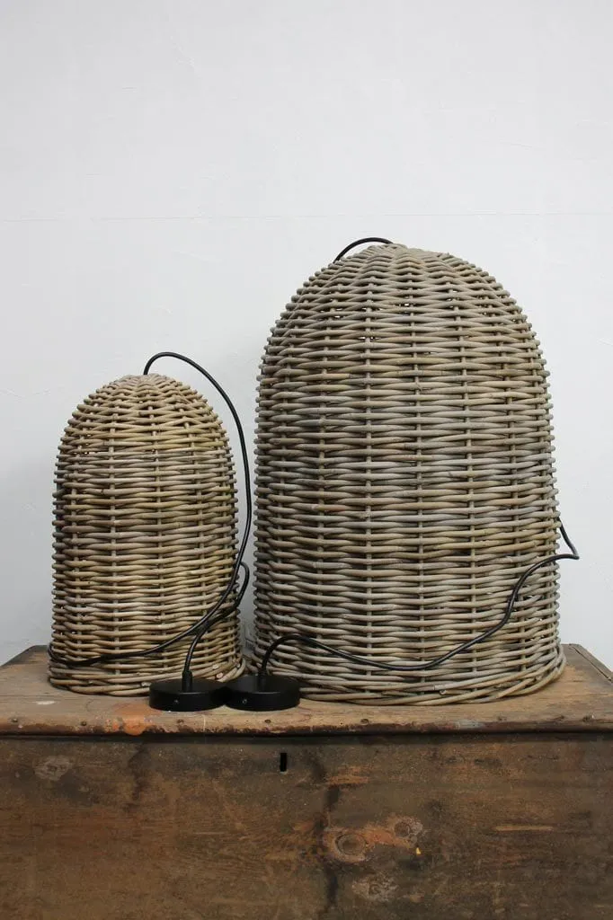 Bell Rattan Pendant Light