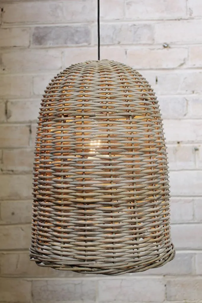 Bell Rattan Pendant Light