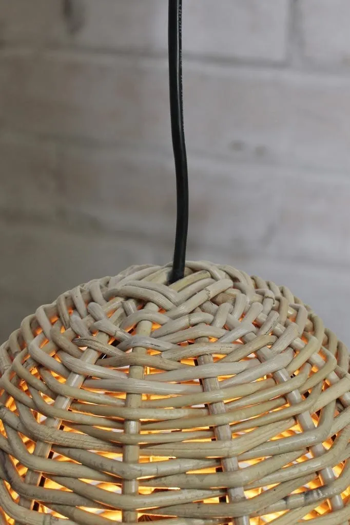 Bell Rattan Pendant Light