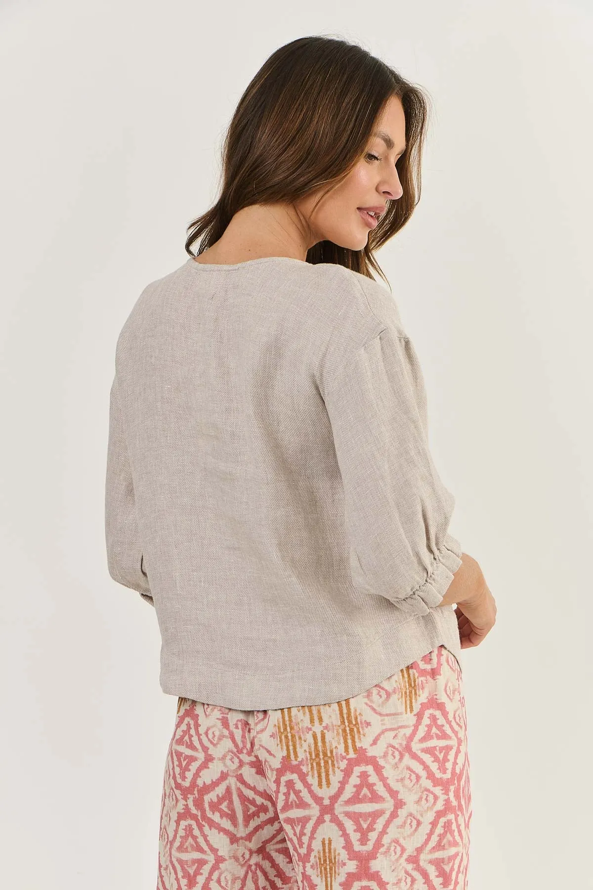 Button Detail Blouse Dune