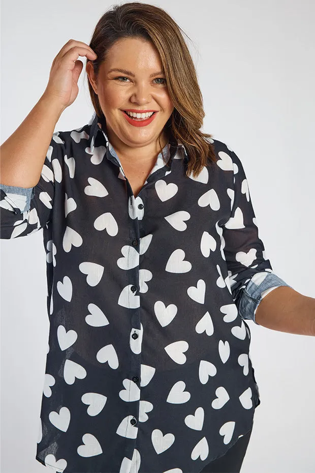Cali Hearts a Flutter Shirt