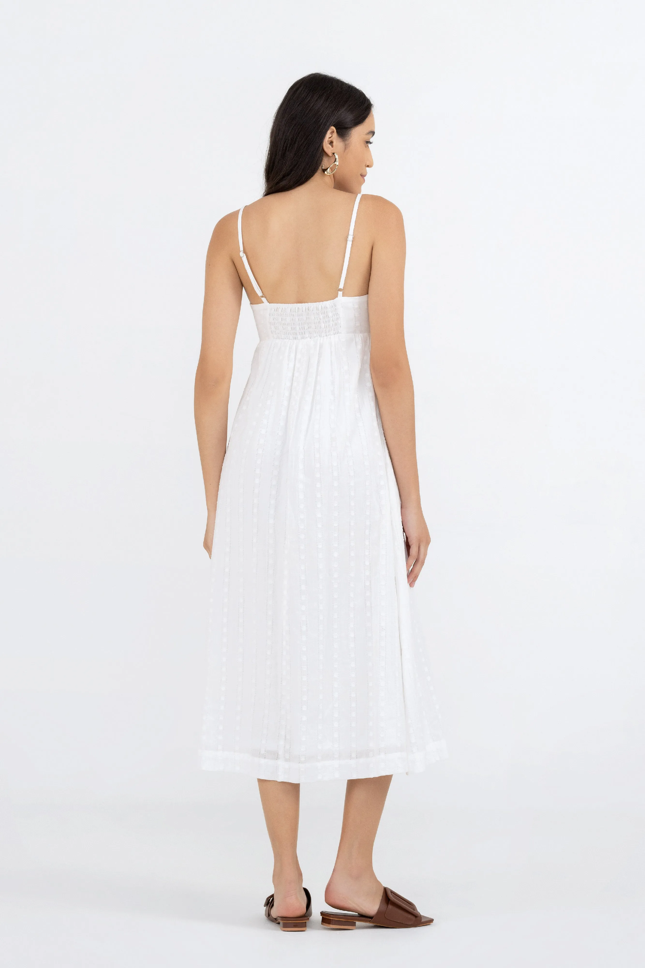 Carmie Broderie Midi Dress