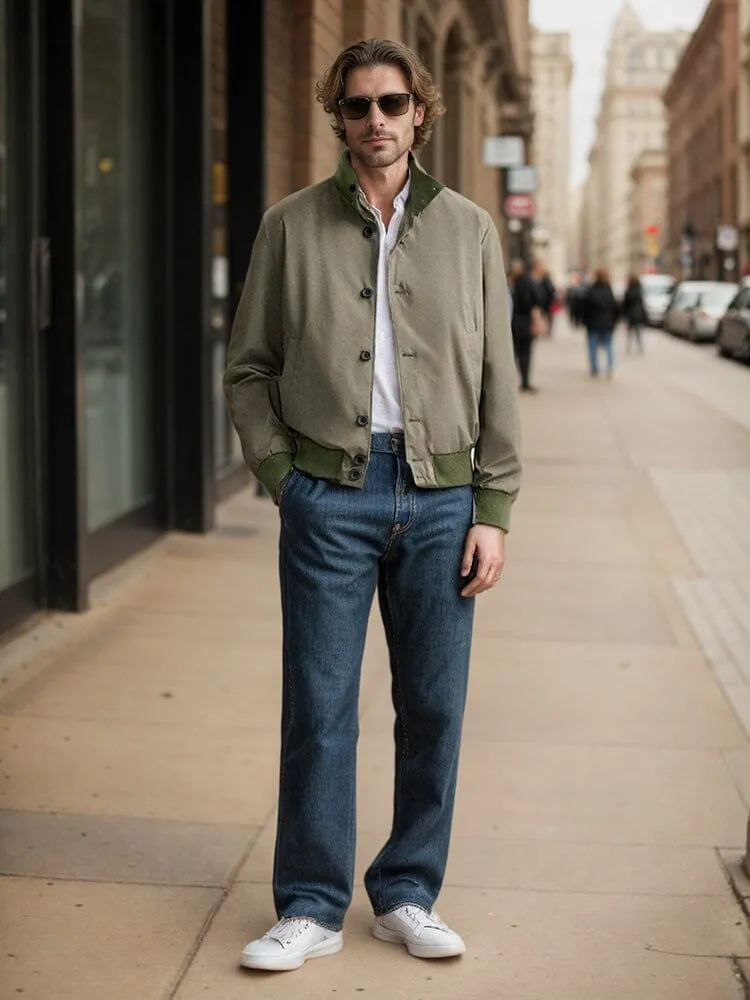 Casual Contrast Collar Jacket