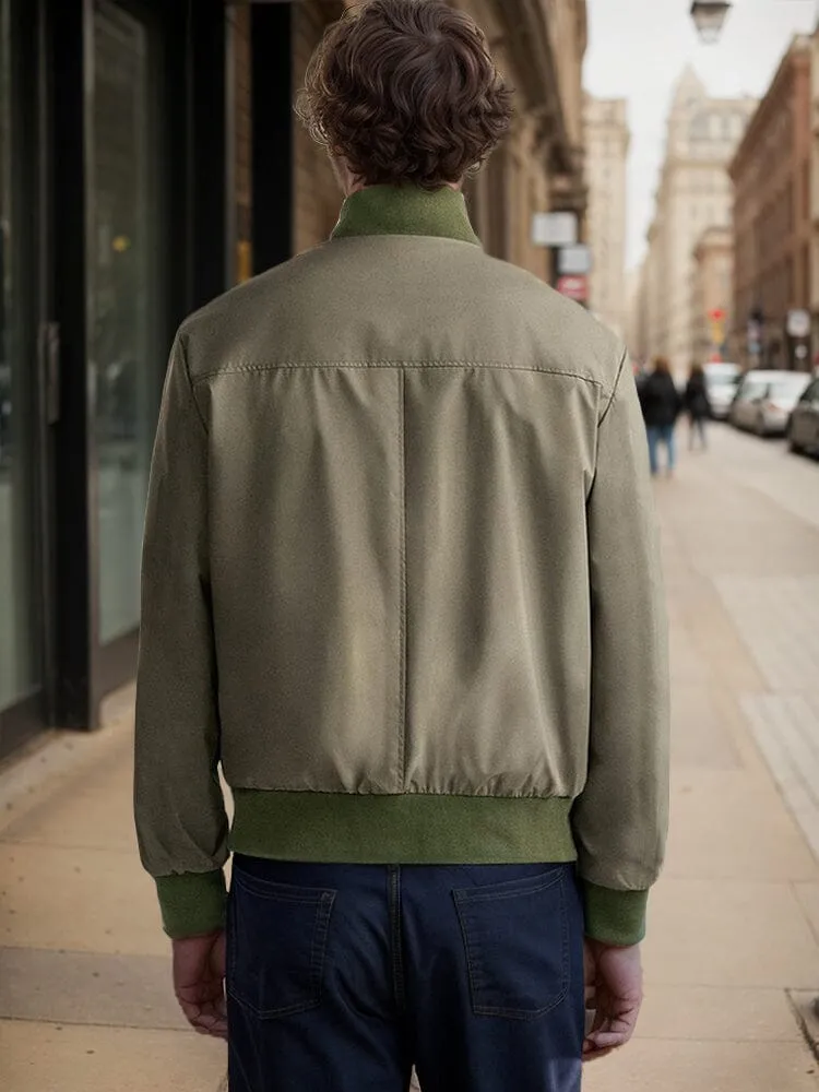 Casual Contrast Collar Jacket