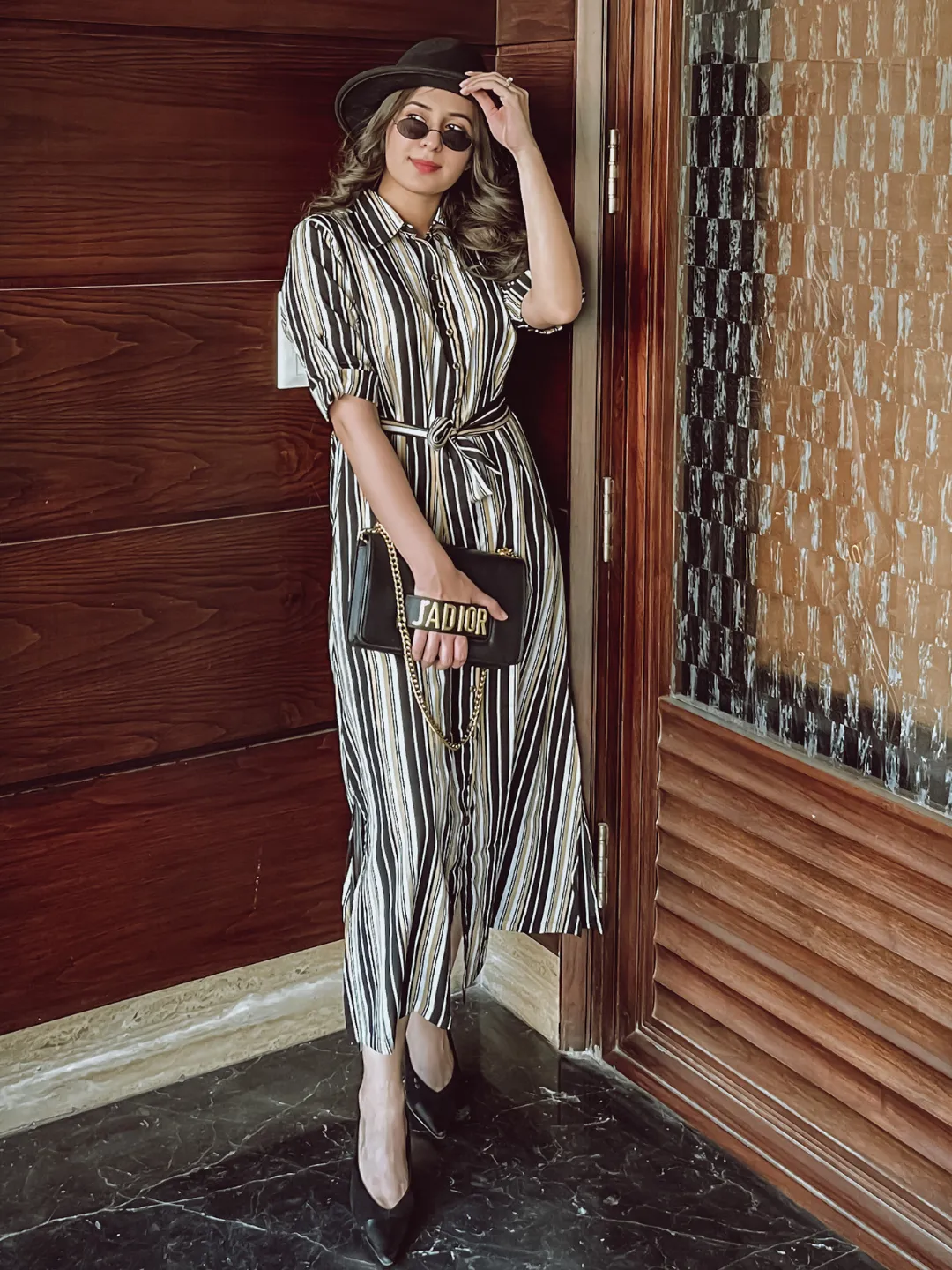 Collar Buttoned Down Shirt Maxi Dress