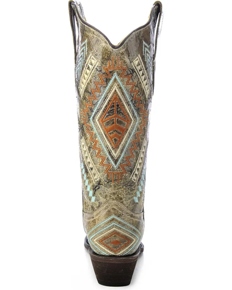 Corral Women's Diamond Embroidered Western Boot