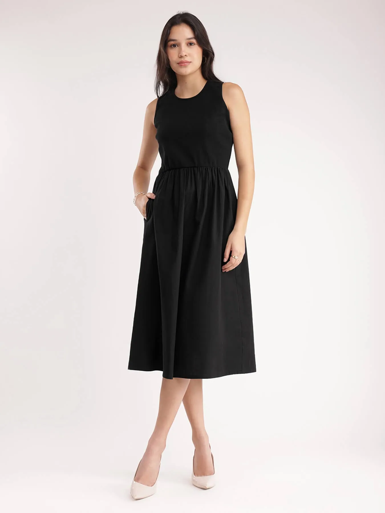 Cotton Dress - Black
