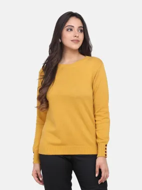 Cotton Pullover - Mustard Yellow