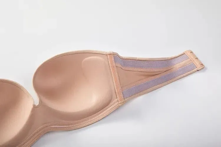 Delimira Seamless Silicone Bands Strapless Bra Plus Size