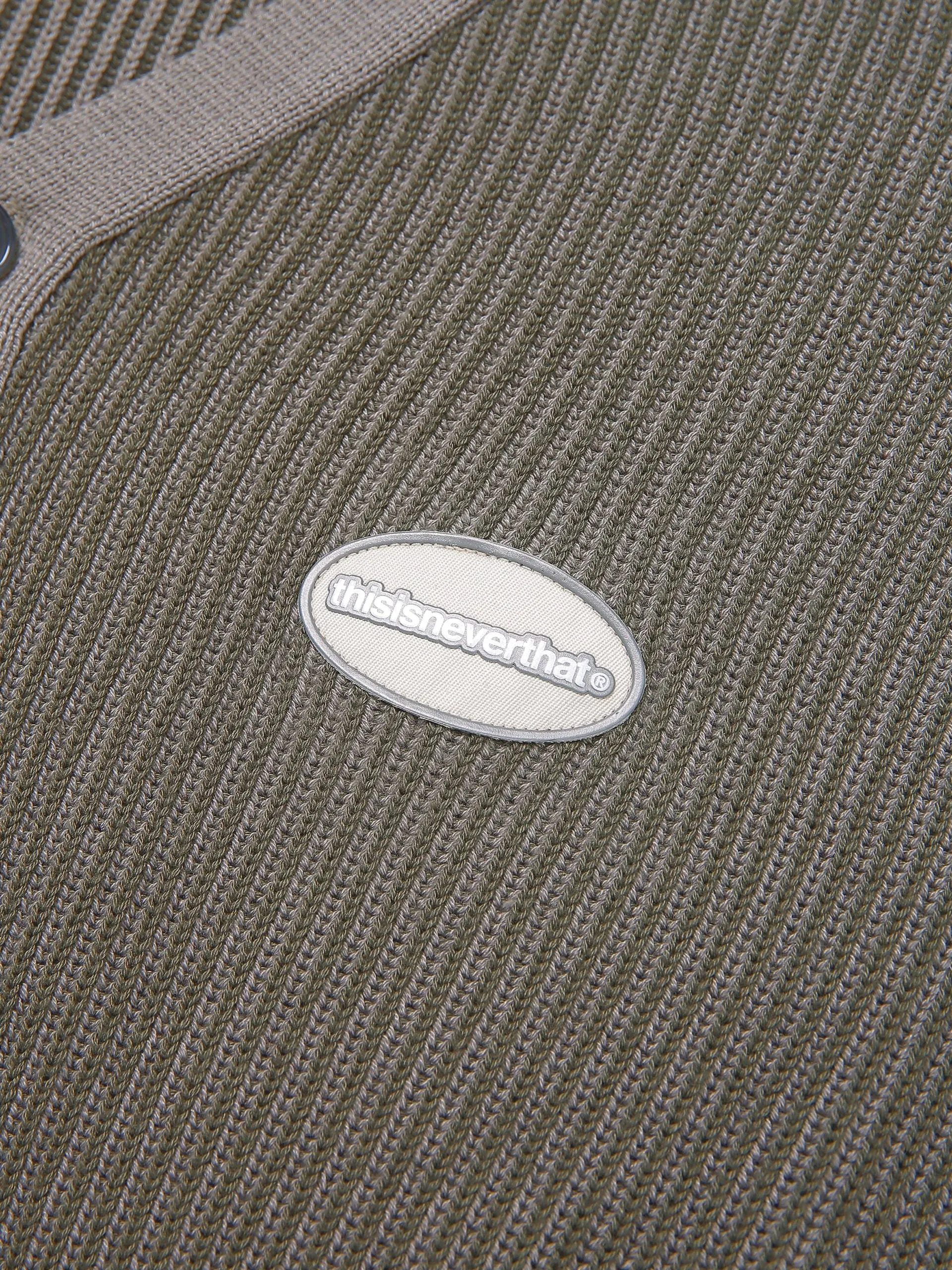 E/T-Logo Rib Cardigan