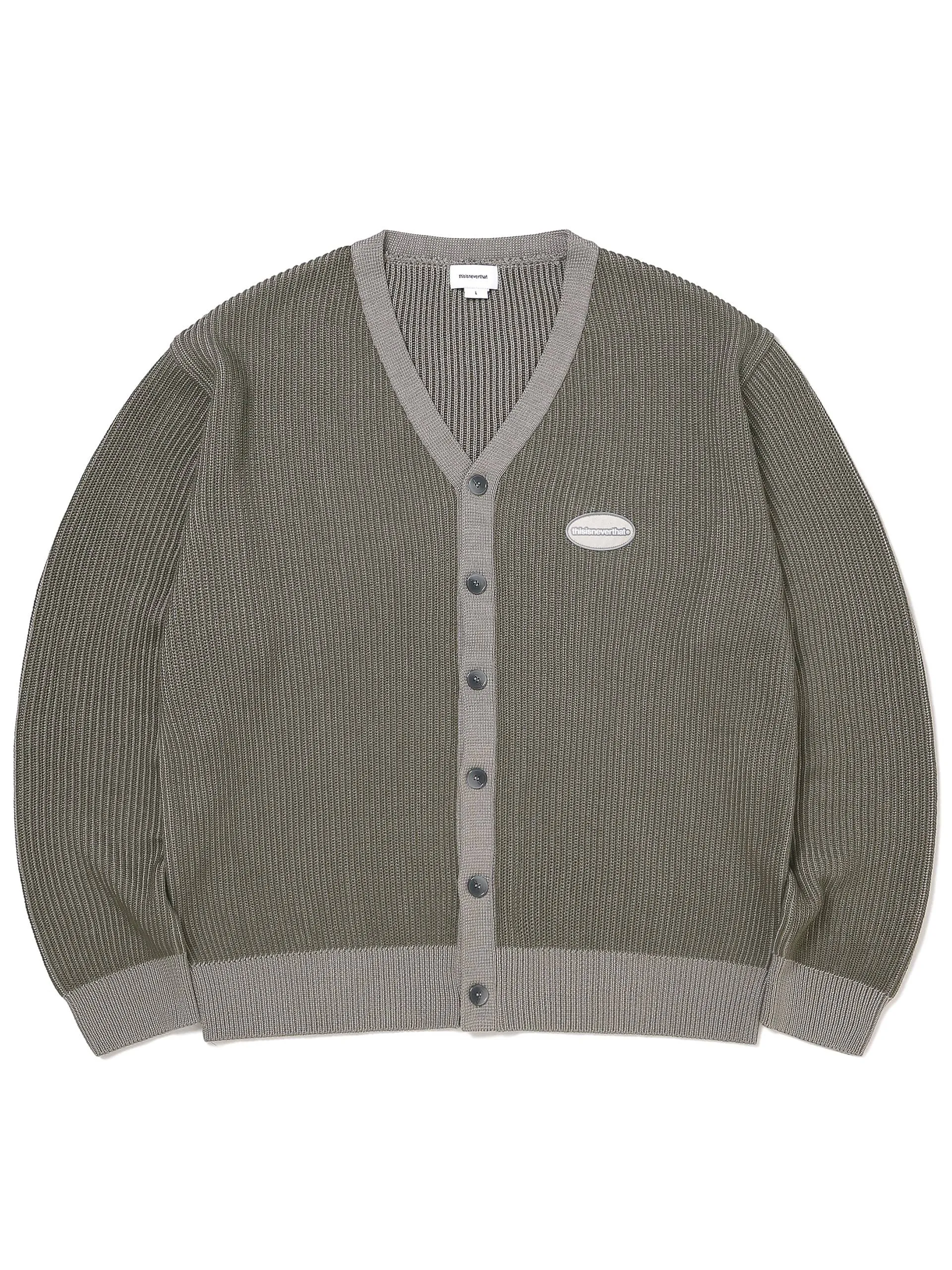 E/T-Logo Rib Cardigan