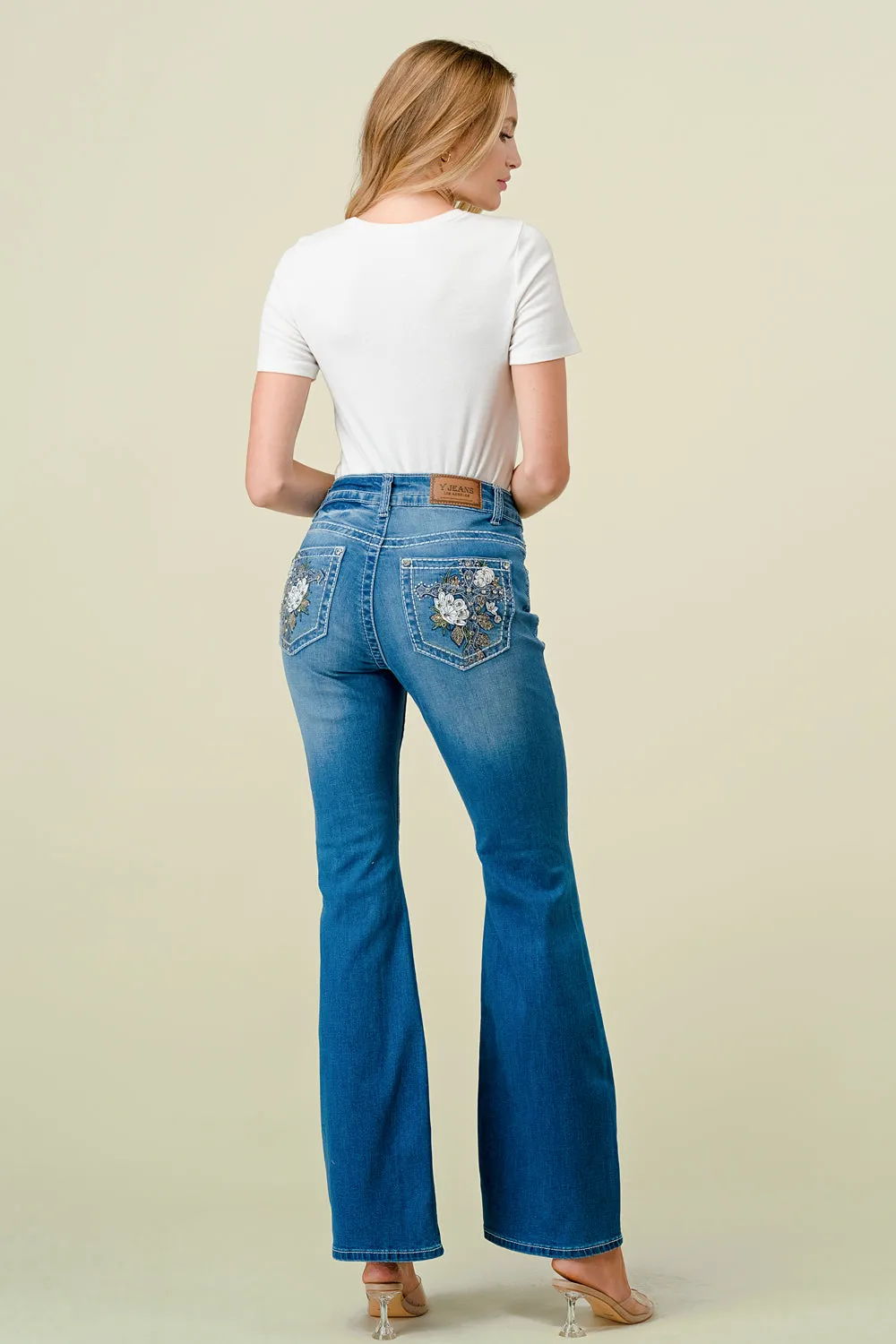 F-31 FLARE EMBROIDERED & EMBELLISHED WOMEN'S JEANS