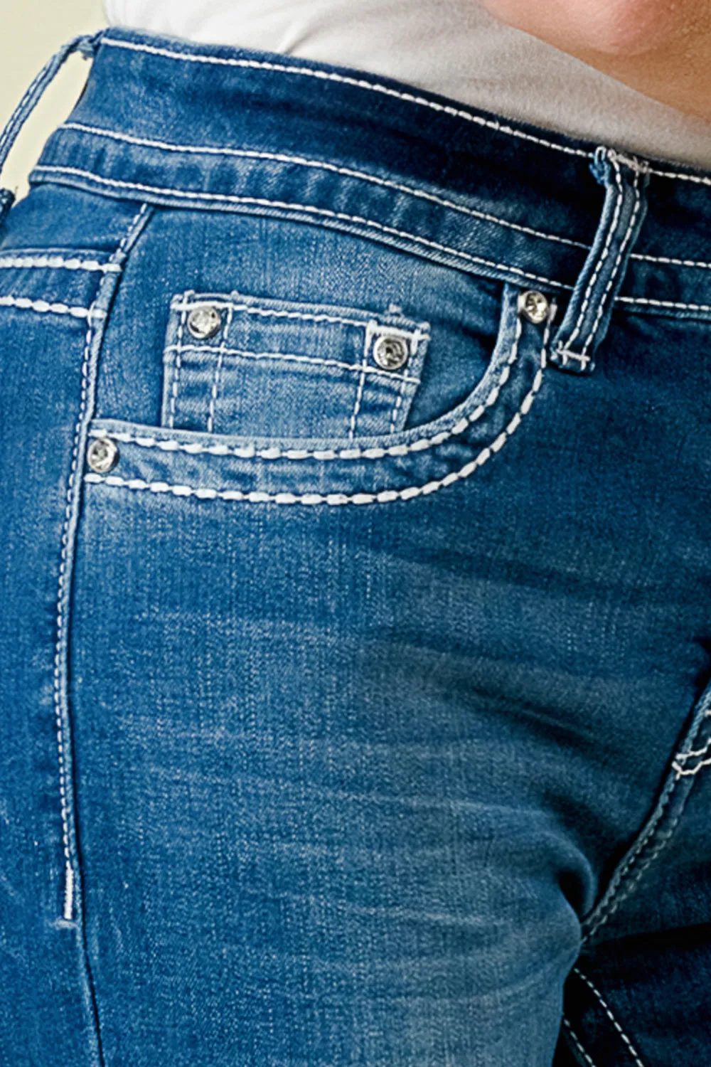 F-66 FLARE EMBROIDERED & EMBELLISHED WOMEN'S JEANS