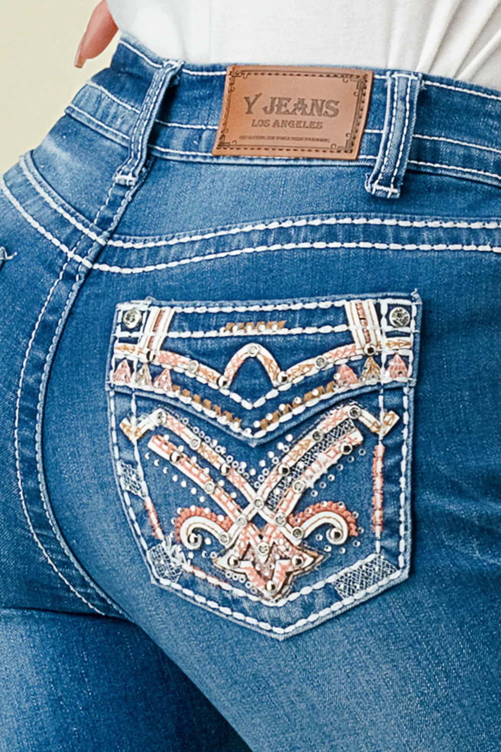 F-66 FLARE EMBROIDERED & EMBELLISHED WOMEN'S JEANS