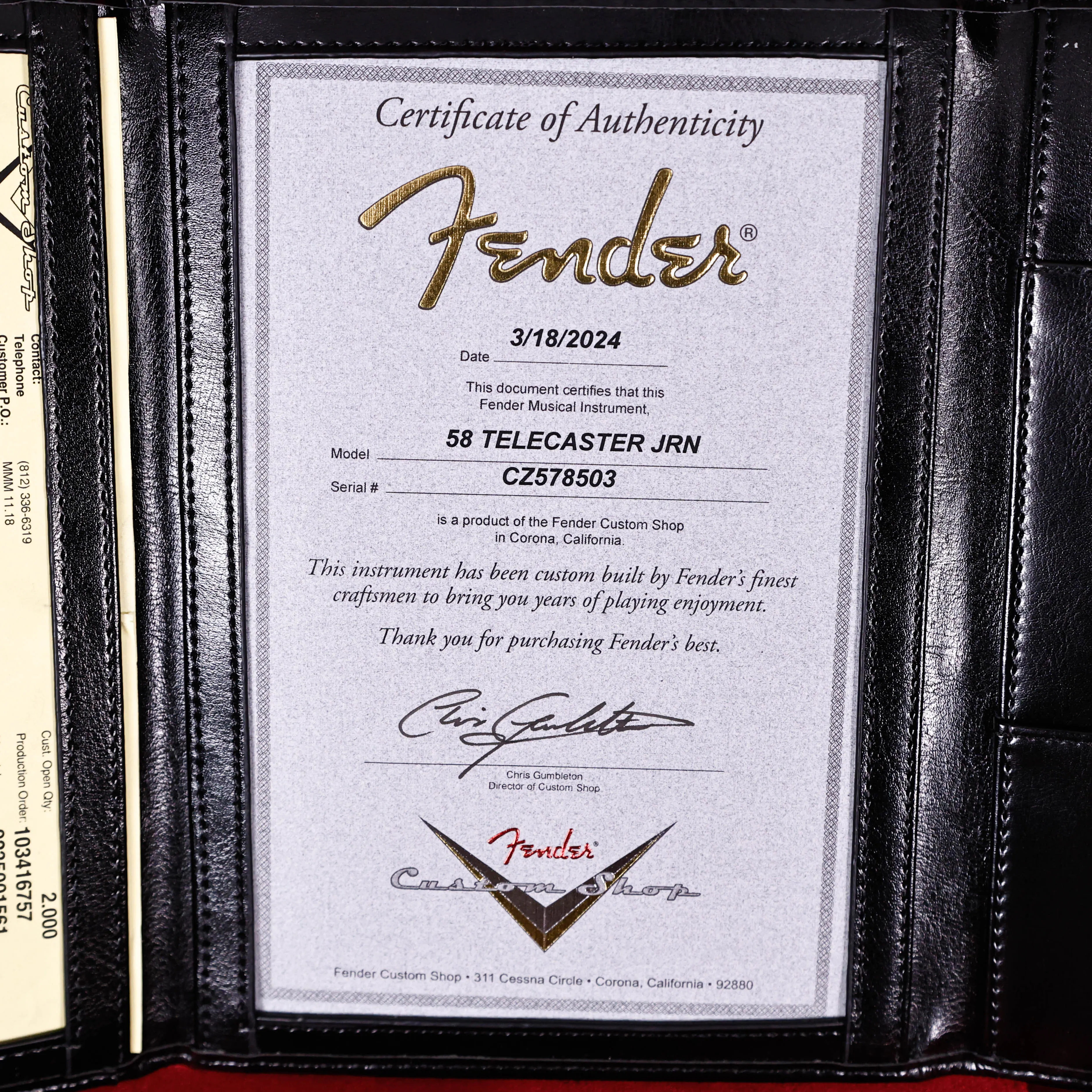 Fender Custom Shop 1958 Journeyman Relic Telecaster, Wide-Fade Chocolate 3-Color Sunburst 7lbs 0.1oz