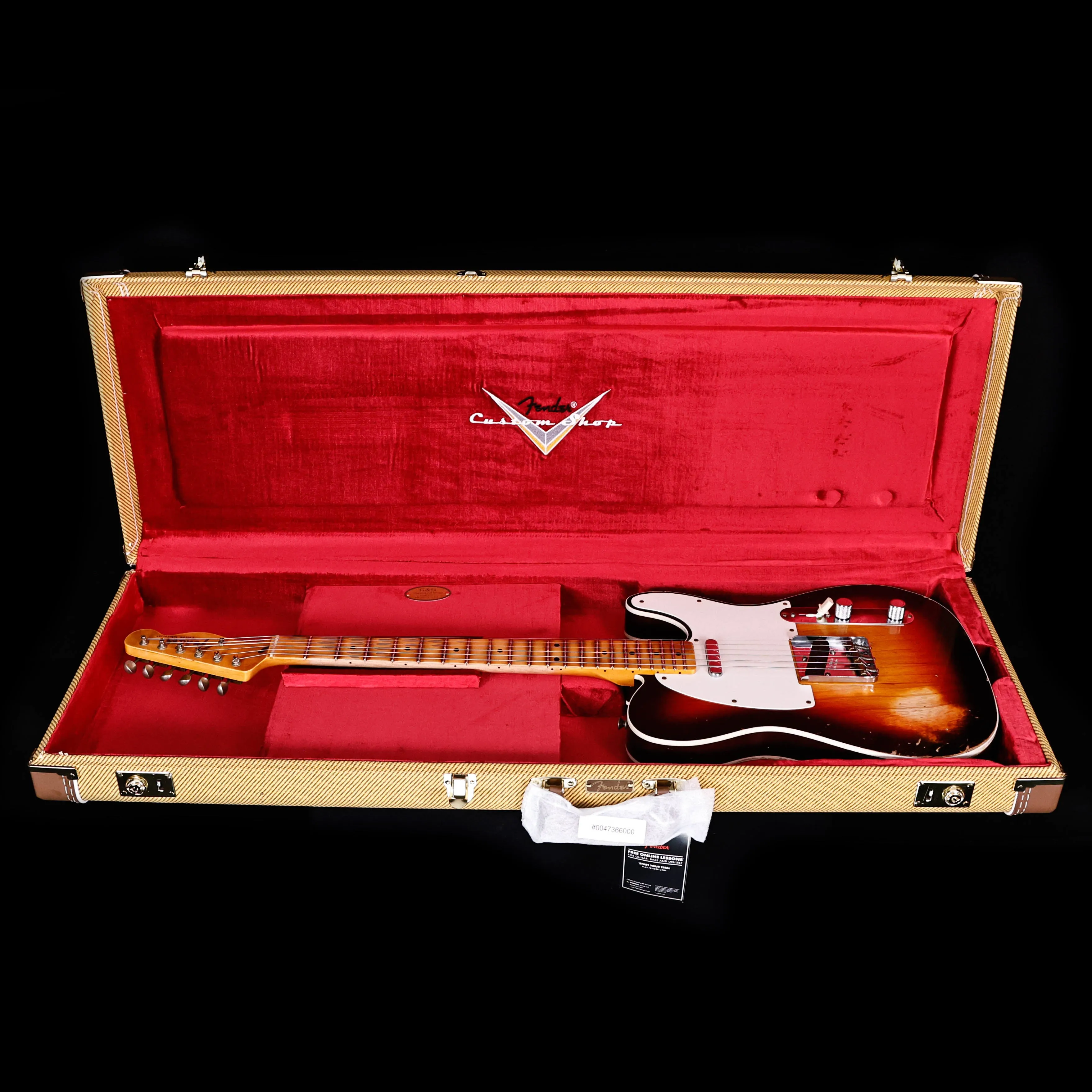 Fender Custom Shop 1959 Custom Relic Telecaster, Wide-Fade Chocolate 3-Color Sunburst 6lbs 14.9oz