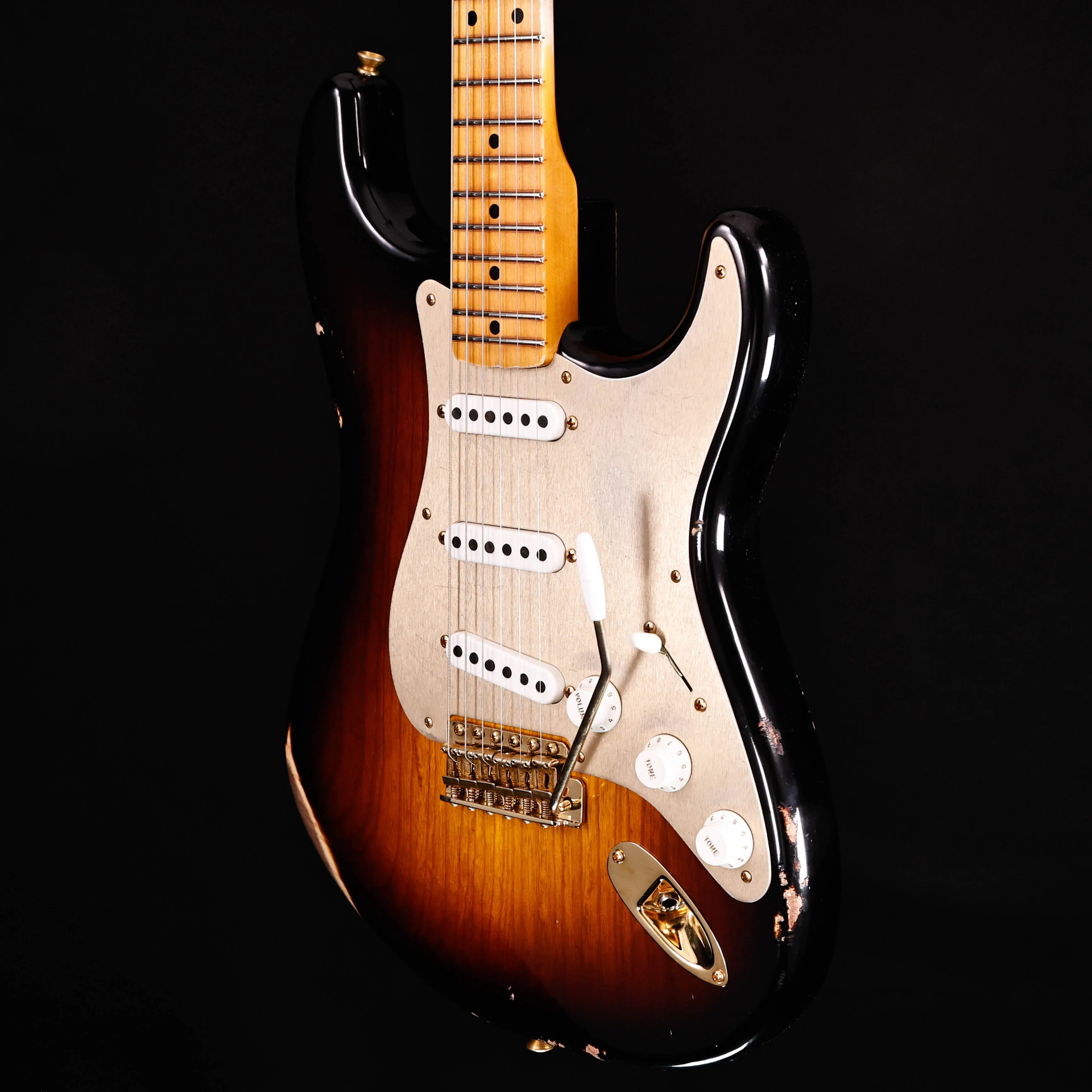 Fender Custom Shop LTD '55 Stratocaster Relic, Wide-fade 2-Color SB 7lbs 8.3oz