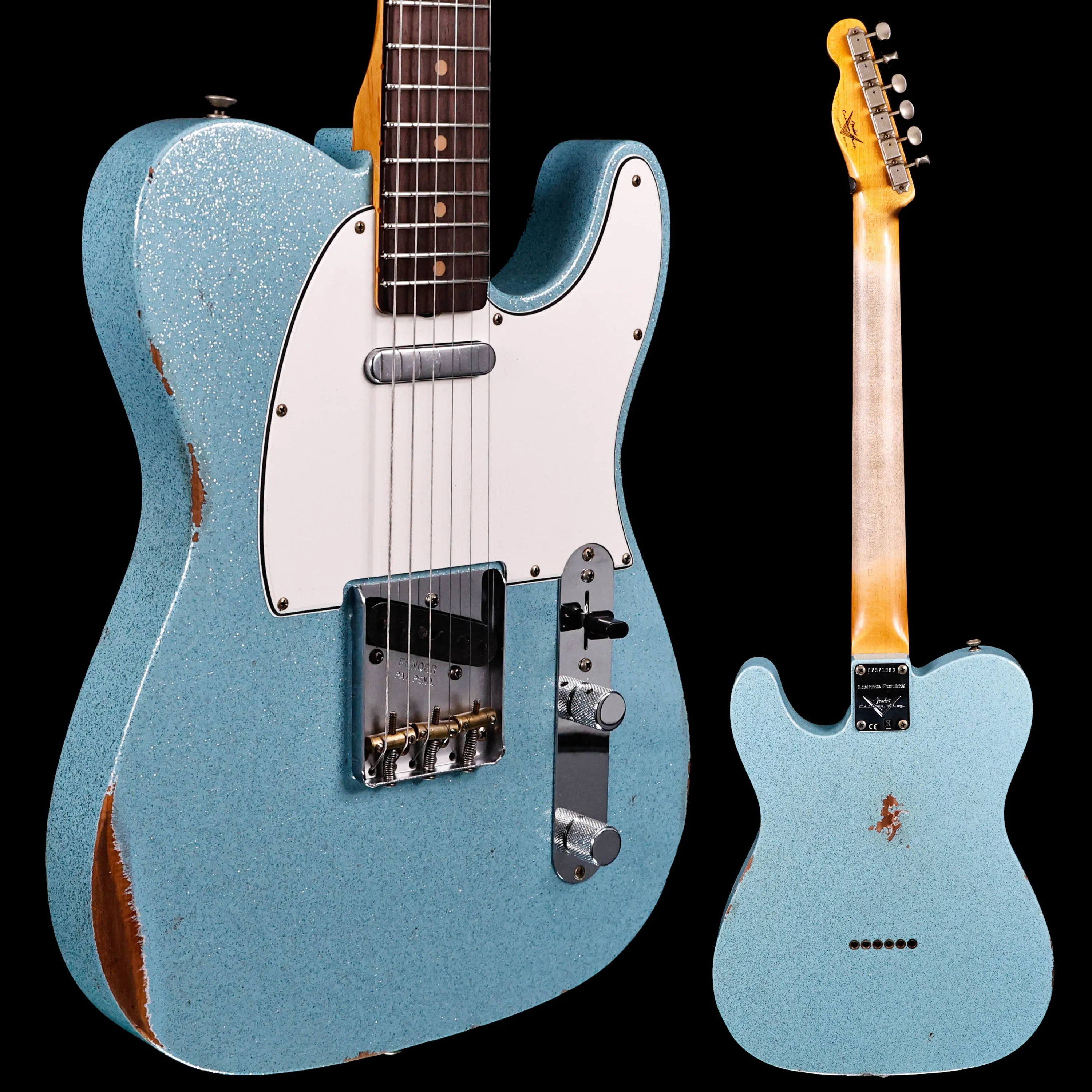 Fender Custom Shop LTD '61 Telecaster Relic, Aged Blue Sparkle 8lbs 3.5oz