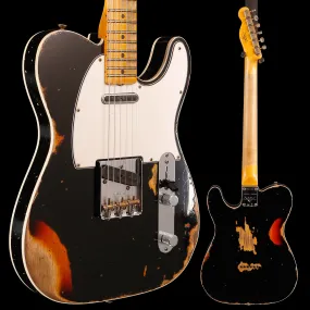 Fender Custom Shop LTD 65 Telecaster Custom Hvy Relic, Black/3-color SB 7lbs 10.9oz