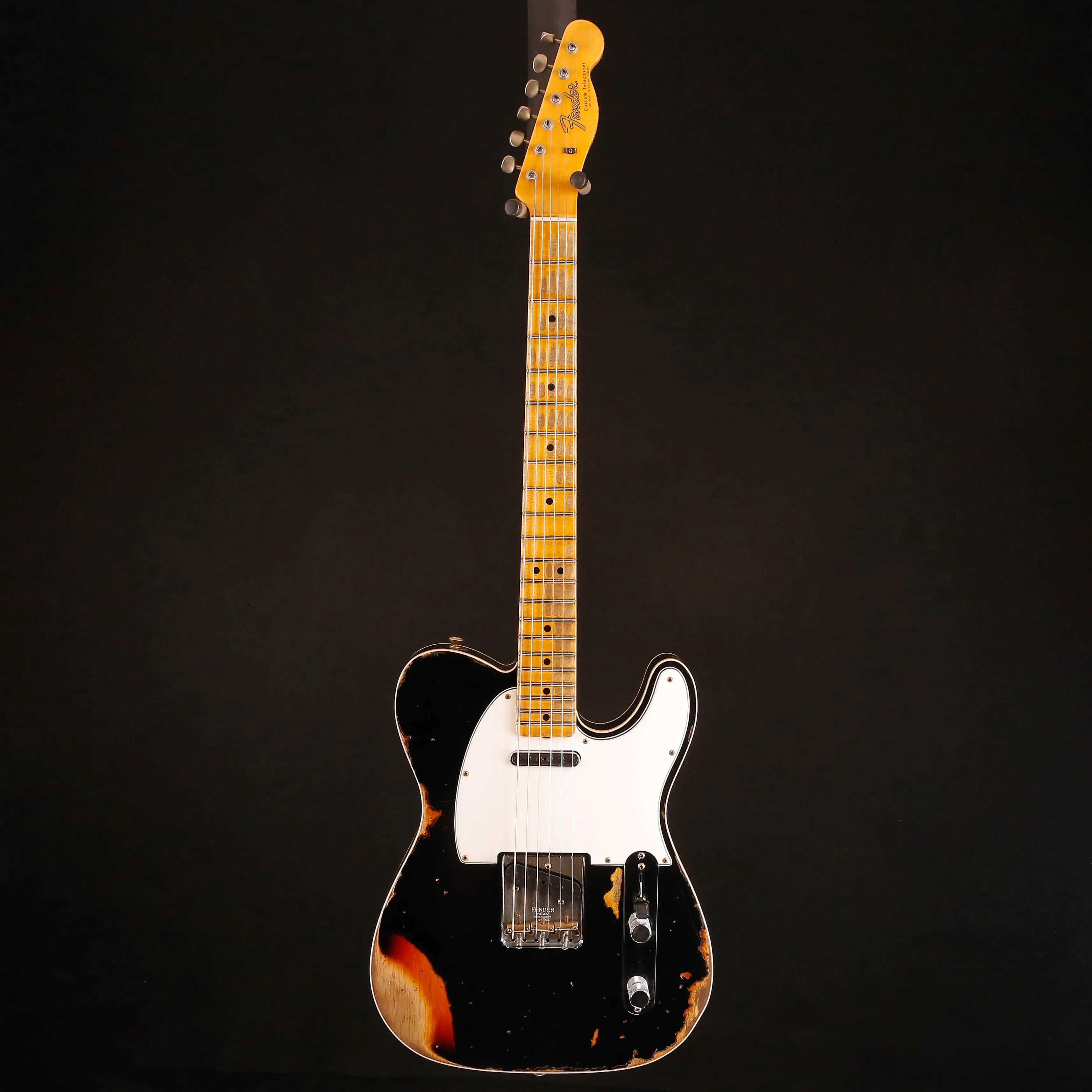 Fender Custom Shop LTD 65 Telecaster Custom Hvy Relic, Black/3-color SB 7lbs 10.9oz