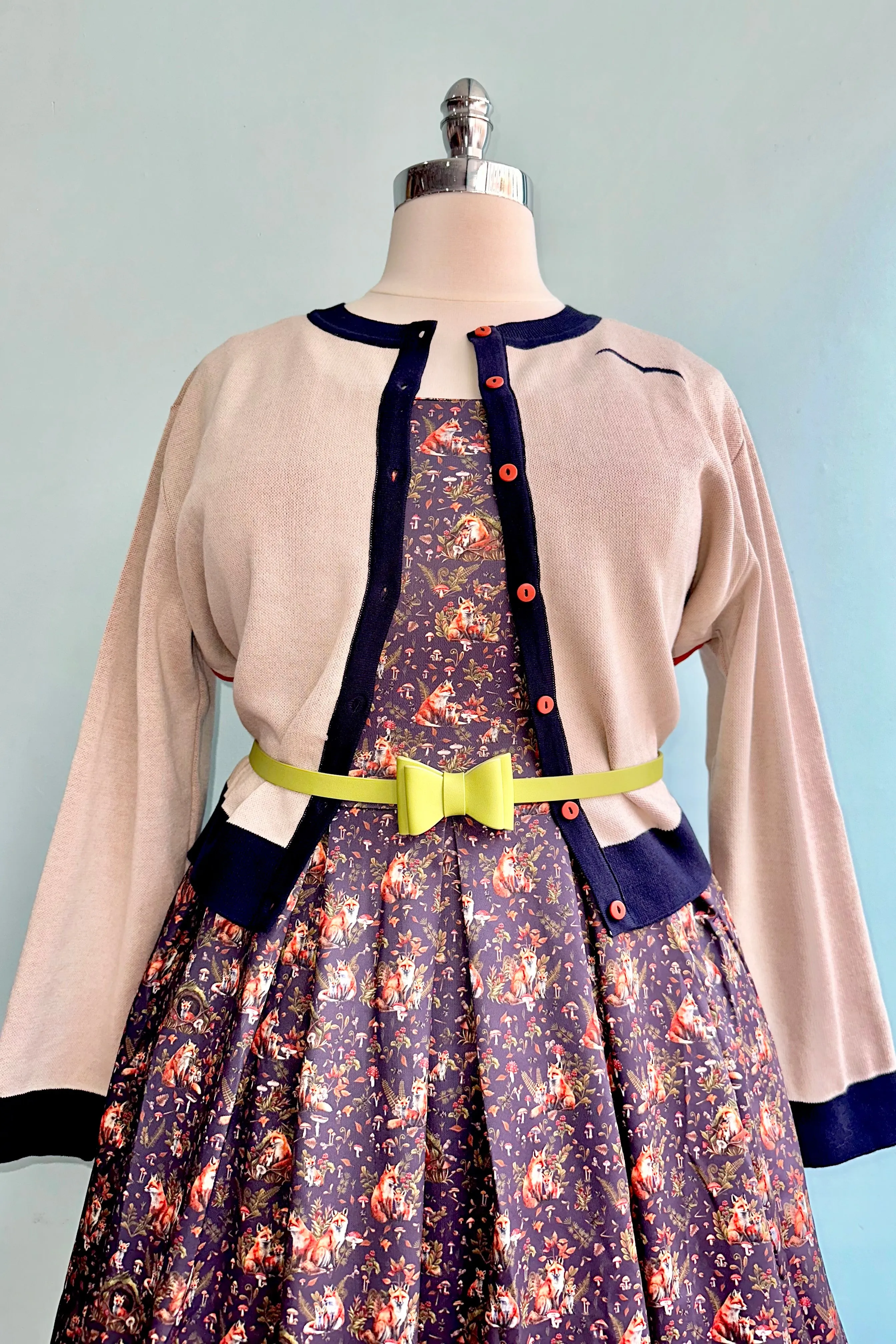 Fox & Mushroom Amanda Dress in Purple by Dolly & Dotty