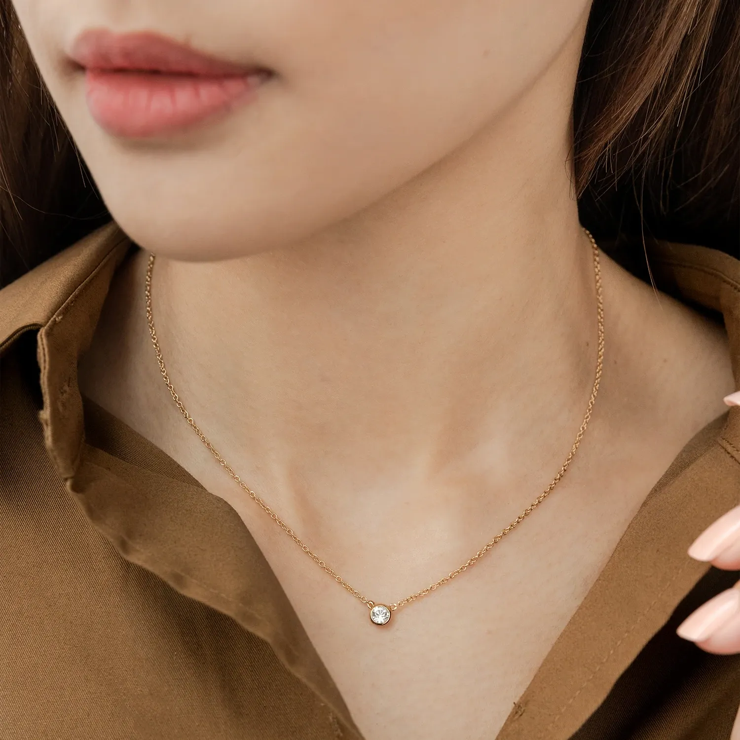 Gold Basic Cubic Necklace