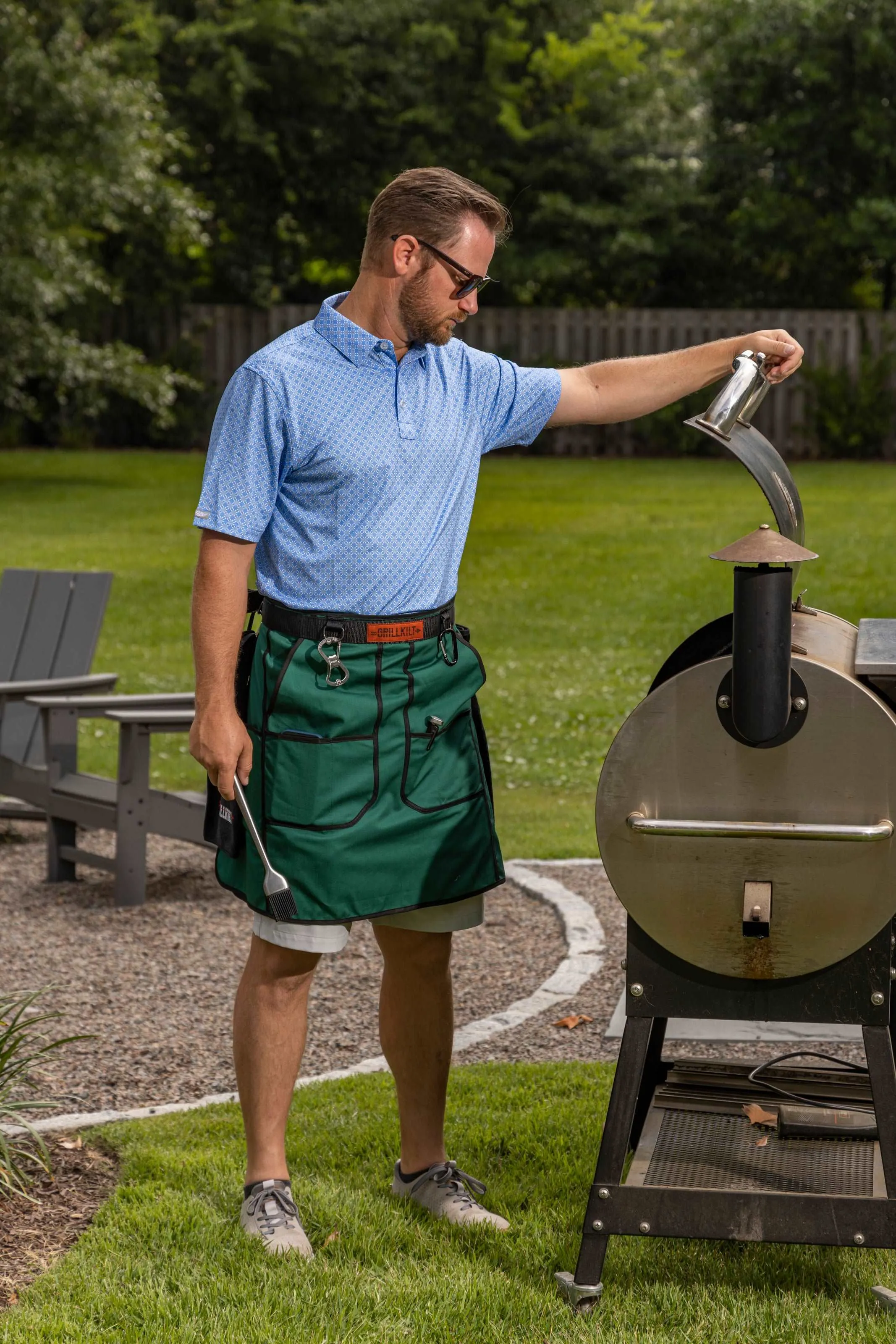 GRILLKILT Grilling Apron - Kelly Green