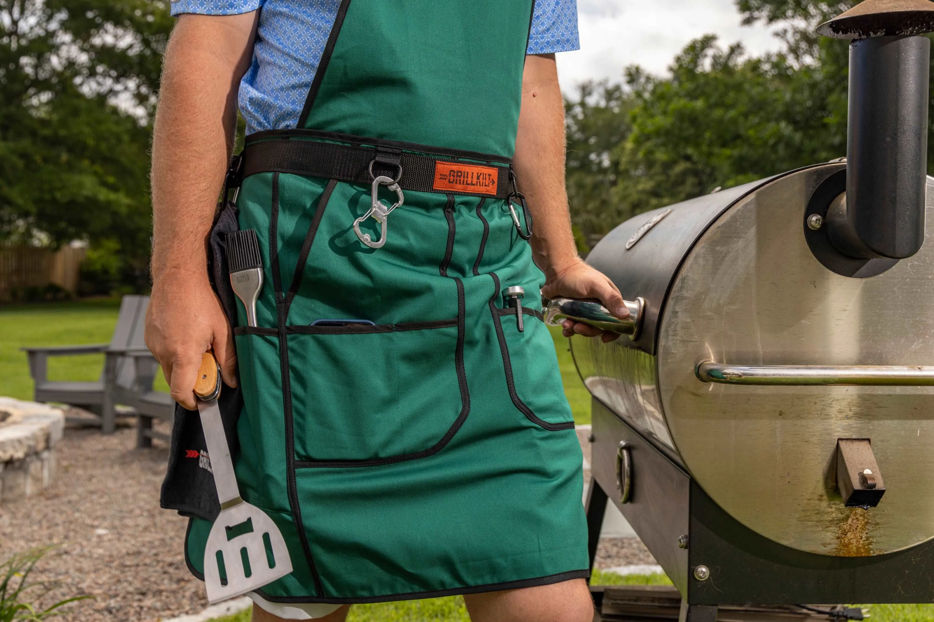 GRILLKILT Grilling Apron - Kelly Green