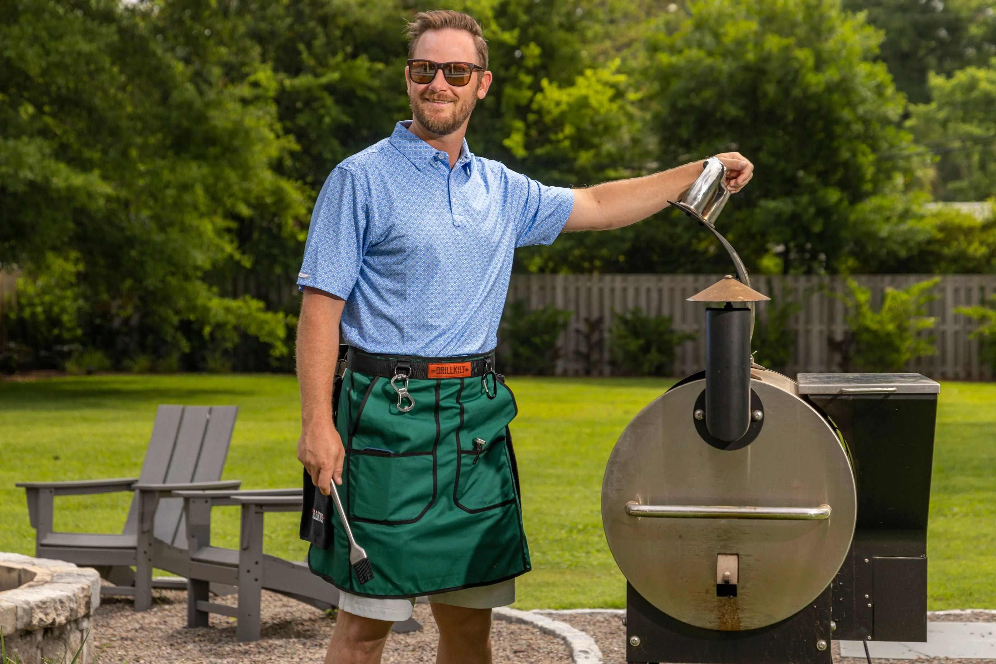 GRILLKILT Grilling Apron - Kelly Green