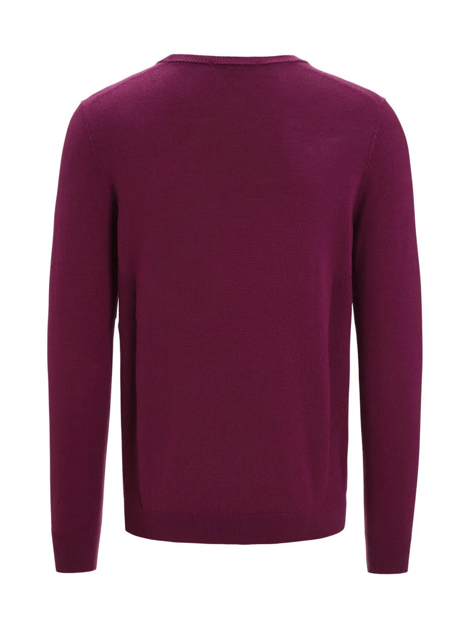 Icebreaker Shearer Crewe Sweater (Men's) Go Berry