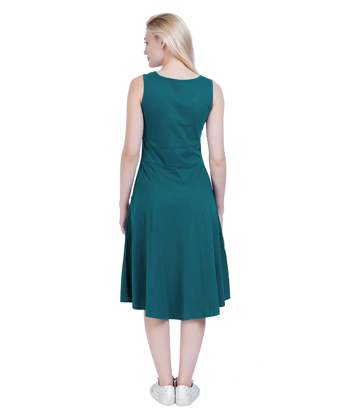 Jellyfish Sleeveless Fit & Flare Dress