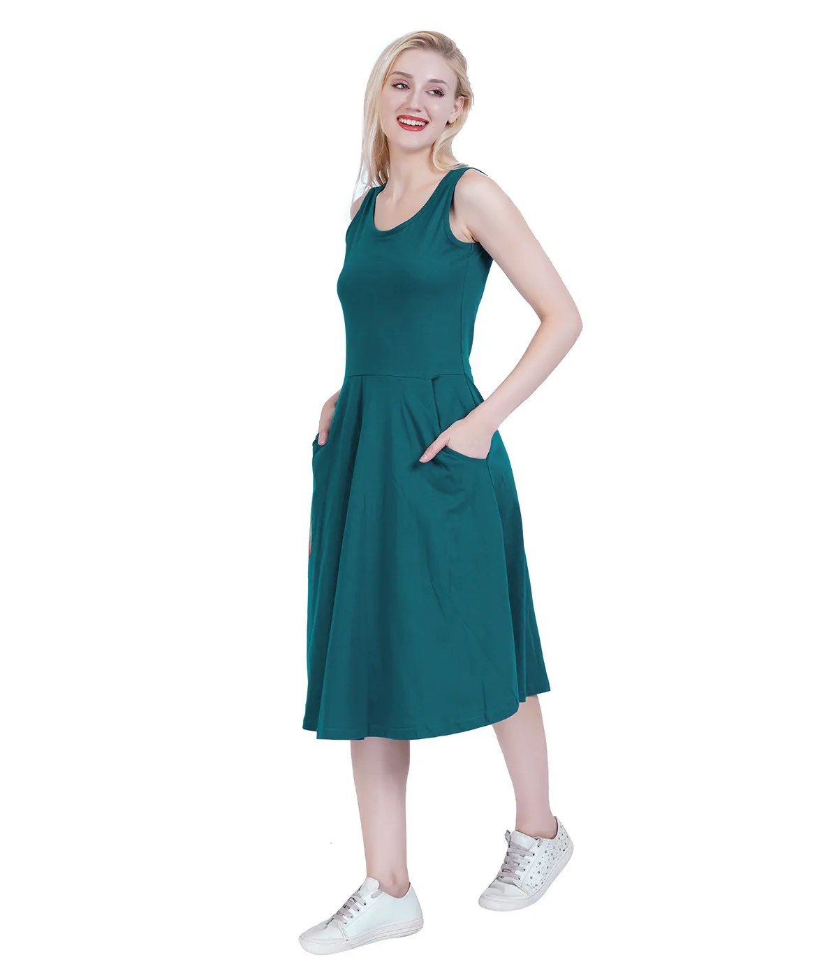 Jellyfish Sleeveless Fit & Flare Dress