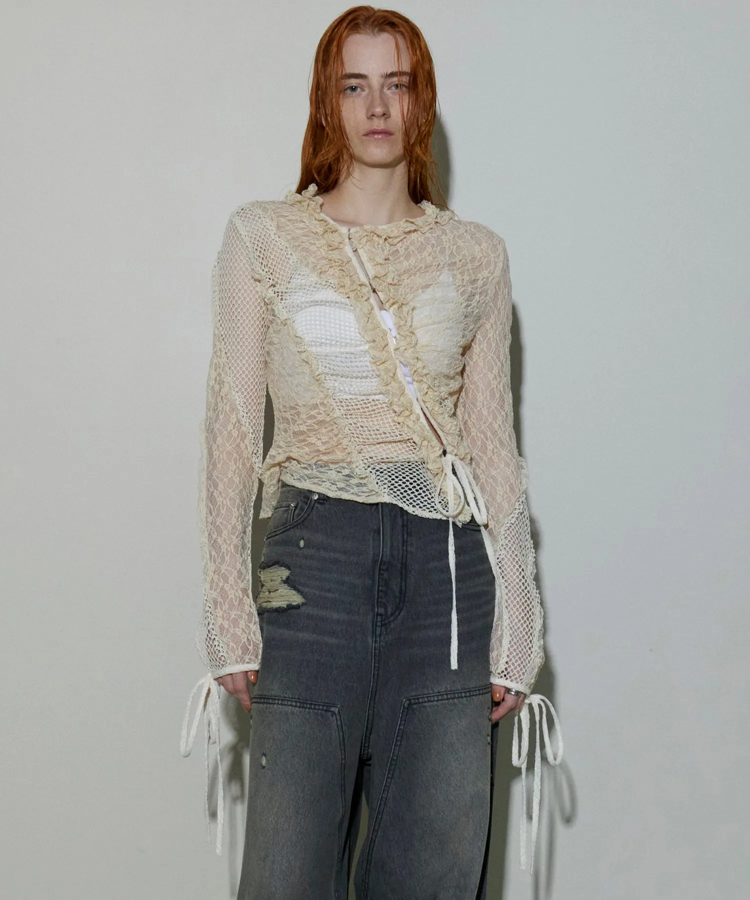 Lace Docking Frill Cardigan