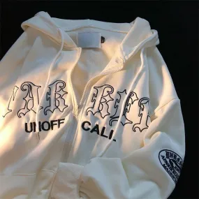 Letter Embroidery Hoodies