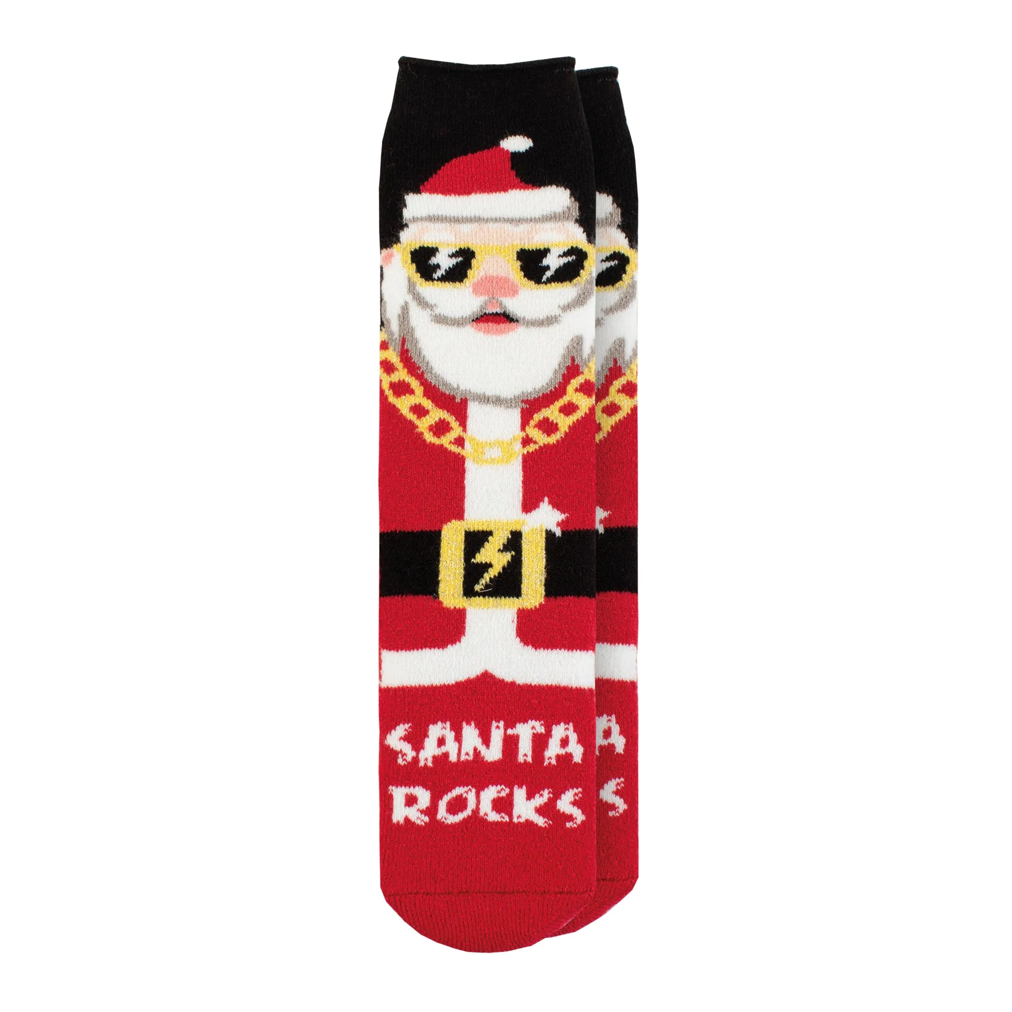Mens Lite Christmas Socks - Cool Santa