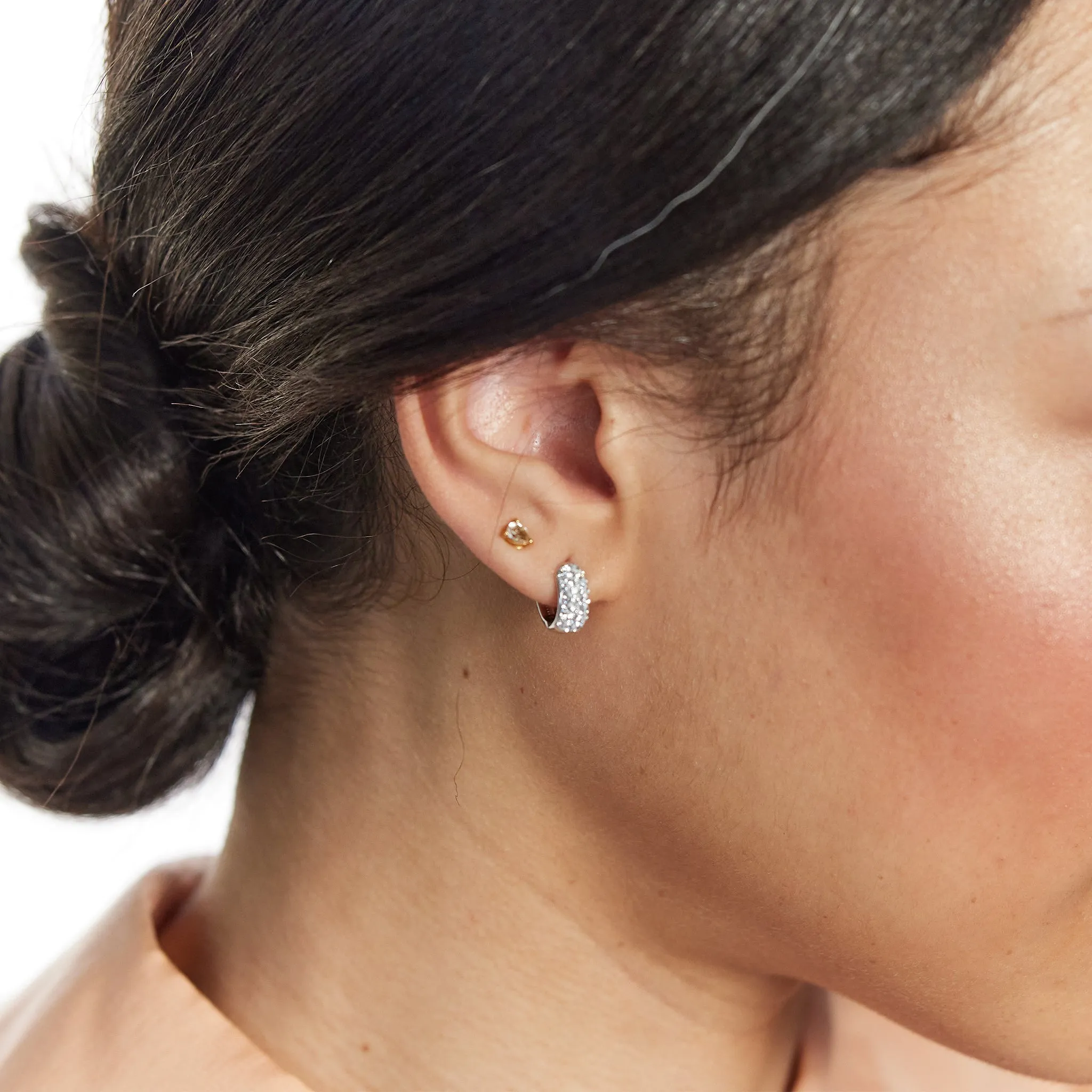 Mini Sparkle Hoop Earrings