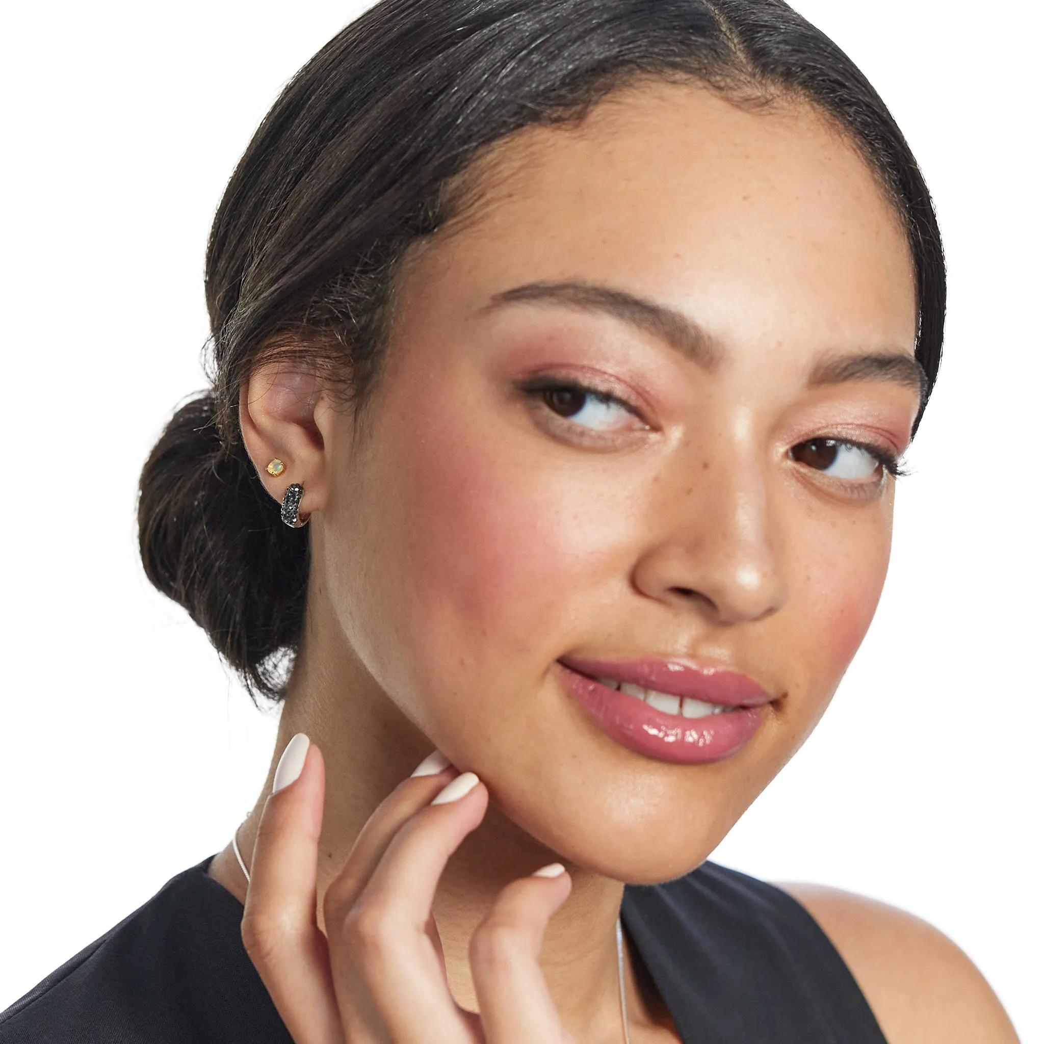 Mini Sparkle Hoop Earrings